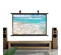 MACAGGTNTU 30" 40" 50" Écran De Projecteur Manuel Enroulable Écran De Projection Home Cinéma Écran Vidéoprojecteur 4K HD, Montage Mural/Suspendu(16:9,60inch)