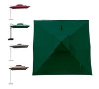 MACAGGTNTU 300cm Auvent De Rechange pour Parasol De Terrasse Housse De Rechange pour Carré Parasol D'extérieur Marché, Toile De Rechange pour Déporté Parasol(Green)