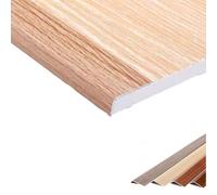 MACAGGTNTU Bordure D'escalier Grain De Bois 90cm 100cm 120cm Nez De Marche en Aluminium, Marches D'escalier Forme en L pour Escalier en Bois/Vinyle/Carrelage(Yellow Oak,L 140CM/55/4.6ft)