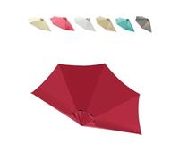 MACAGGTNTU Couverture De Rechange pour Parasol Demi Rond 270cm 300cm Auvent De Rechange pour Parasol Demi, Tissu De Rechange pour Parasol(Red,3m/10ft-5 Ribs)