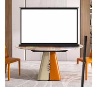 MACAGGTNTU Écran De Projecteur De Table 20" 30" 40" 50" Écran De Projection Manuel Écran De Cinéma Rétractable pour Bureaux Camping(40inch-16:9)