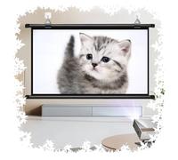 MACAGGTNTU Écran De Projecteur Petite Écran De Projection Manuel Enroulable 30 40 50 Pouces Écran Videoprojecteur Home Cinéma, 16:9 4:3 Format(50 inch (4:3))