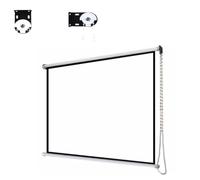 MACAGGTNTU Écran De Projection Déroulement Manuel 30" 40" 50" 60" Écran De Film Portable Toile De Projecteur Rétractable pour Intérieur Extérieur(50 inch-4:3)