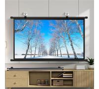 MACAGGTNTU Écran De Projection Manuel Enroulable 30" 40" 50" 60" 72" Toile pour Vidéoprojecteur 4K HD Écran De Cinéma pour Home Cinéma, Camping Fête(30inch(4:3))