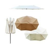 MACAGGTNTU Grande Auvent De Rechange pour Parasol 460x270cm Extérieur Housse De Rechange pour Parasol De Terrasse Rectangulaire Parasol Toile De Rechange(Khaki)