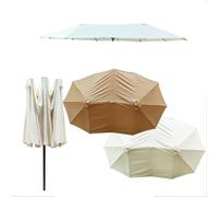 MACAGGTNTU Grande Auvent De Rechange pour Parasol 460x270cm Extérieur Housse De Rechange pour Parasol De Terrasse Rectangulaire Parasol Toile De Rechange(Khaki)