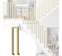 MACAGGTNTU Main Courante En Forme De U Rampe D'escalier Moderne 65cm 75cm 85cm Rambarde En Métal À Montage Latéral Rampe De Sécurité(Gold,85cm/2.7ft)
