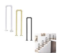 MACAGGTNTU Main Courante Escalier Forme De U Rampe Métal Rampe De Sécurité Industriel Balustres Verticale Installation Pour Escalier Porche Couloir(Gold,40cm/1.3ft)