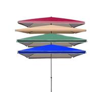 MACAGGTNTU Parasol De Terrasse Rectangulaire 180x220cm 220x280cm 250x320cm Hauteur Réglable Parasol De Marché, Grand Parasol De Jardin(Khaki,1.8x2.2m/6x7ft)