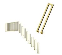 MACAGGTNTU Rampe D'escalier Montage Latéral Main Courante Forme De U Rambarde Métal Clôture Décorative Rambarde Sécurité Antidérapante(Gold,110cm/3.6ft)
