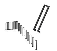 MACAGGTNTU Rampe D'escalier Montage Latéral Main Courante Forme De U Rambarde Métal Clôture Décorative Rambarde Sécurité Antidérapante(Black,35cm/1.1ft)