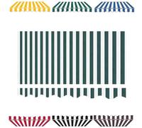 MACAGGTNTU Rayure Toile D'Auvent Tissu De Rechange pour Store Banne De Terrasse 245x200cm 245x210cm 250x200cm 250x210cm Toile De Store Banne(Green,600x300cm/20x10ft)