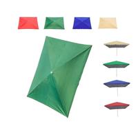 MACAGGTNTU Rectangulaire Auvent De Rechange pour Parasol 200x150/200x300cm Housse De Rechange pour Parasol De Terrasse Tissu De Rechange pour 4/6 Baleines Parasol(Green,200x150cm/6.5'x5')