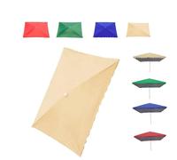 MACAGGTNTU Rectangulaire Auvent De Rechange pour Parasol 200x150/200x300cm Housse De Rechange pour Parasol De Terrasse Tissu De Rechange pour 4/6 Baleines Parasol(Khaki,200x150cm/6.5'x5')
