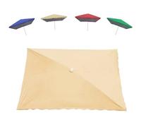 MACAGGTNTU Rectangulaire Auvent De Rechange pour Parasol 200x150cm 250x200cm 300x200cm Toile De Rechange pour Parasol D'extérieur pour Terrasse Marché(Khaki,200x150cm/6.5'x5')