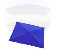 MACAGGTNTU Rectangulaire Toile De Rechange pour 6 Baleines Parasol, 300x200cm Auvent De Rechange pour Déporté Parasol, Parasol Toile De Rechange pour Jardin(Blue,300x200cm/10'x6.5')