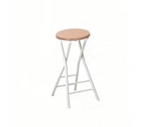 MACAGGTNTU Tabouret Haut De Bar Pliant 60 70 80cm Tabouret De Cuisine Portable Tabouret Pliant Rond pour Cuisine/Petit Déjeuner/Camping(Wood Color,70cm/27.5in)
