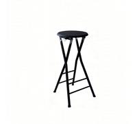 MACAGGTNTU Tabouret Haut De Bar Pliant 60 70 80cm Tabouret De Cuisine Portable Tabouret Pliant Rond pour Cuisine/Petit Déjeuner/Camping(Black,70cm/27.5in)