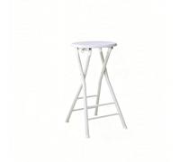 MACAGGTNTU Tabouret Haut De Bar Pliant 60 70 80cm Tabouret De Cuisine Portable Tabouret Pliant Rond pour Cuisine/Petit Déjeuner/Camping(White,70cm/27.5in)