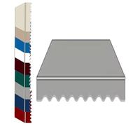 MACAGGTNTU Tissu De Remplacement pour Rétractable Auvent De Terrasse 360x300cm Toile D'auvent pour Store Tissu De Rechange pour Store Banne avec Volant(Grey,12x10ft/360x300cm)