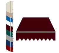 MACAGGTNTU Tissu De Remplacement pour Rétractable Auvent De Terrasse 360x300cm Toile D'auvent pour Store Tissu De Rechange pour Store Banne avec Volant(Burgundy,12x10ft/360x300cm)