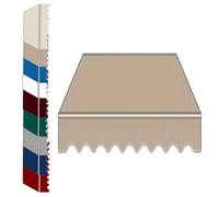 MACAGGTNTU Tissu De Remplacement pour Rétractable Auvent De Terrasse 360x300cm Toile D'auvent pour Store Tissu De Rechange pour Store Banne avec Volant(Khaki,16x10ft/500x300cm)