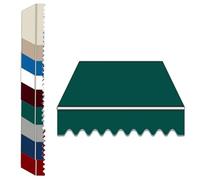 MACAGGTNTU Tissu De Remplacement pour Rétractable Auvent De Terrasse 360x300cm Toile D'auvent pour Store Tissu De Rechange pour Store Banne avec Volant(Green,8x6.5ft/250x200cm)
