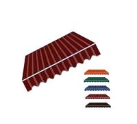 MACAGGTNTU Toile De Remplacement pour Store Banne Rétractable 3.6x3m 5x3m Tissu De Rechange De Auvent, Dessus De Store De Rechange De Marché(Burgundy,16x10ft/5x3m)