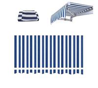 MACAGGTNTU Toile De Remplacement pour Store Banne Rétractable, Tissu De Remplacement pour Auvent, Toile D'auvent Polyester pour Terrasse Balcon Extérieur(Blue,300x300cm/10x10ft)