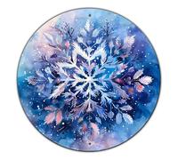 macago Panneau vintage en métal rond en forme de flocon de neige - Décoration murale amusante pour extérieur, porche, maison, café, bureau, magasin, pubs, club, 20,3 cm