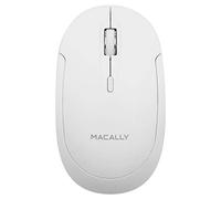Macally BTDYNAMOUSE-W, Souris Optique Bluetooth Filaire 3 Boutons, Blanc