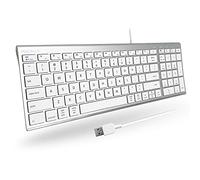 Macally Clavier filaire pour Mac et Windows, compatible avec Apple - Clavier USB fin et peu encombrant avec pavé numérique - Clavier de rechange pour ordinateur portable, MacBook, iMac