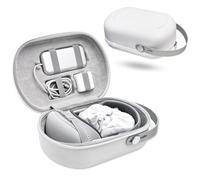 Macally Coque Apple Vision Pro - Protection qui voyage avec vous - Protection pour objectif, pochette pour accessoires, fente AirTag et poignée de transport - Accessoires Apple Vision Pro