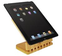 Macally ECOSTAND2 Support de Refroidissement en Bambou avec étui Rotatif à 360° pour iPad 2