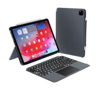 Macally Étui pour iPad Air 11" avec clavier (M2, 2024) | Étui pour iPad 11 Pro avec clavier (2022/2021/2020/2018) - Clavier rétroéclairé amovible avec grand pavé tactile, support multi-vues,
