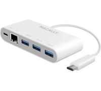Connectique Câble & adaptateur USB / FireWire Macally UC3HUB3GBC - Adaptateur USB-C vers USB-C / 3 x USB-A / RJ-45 G