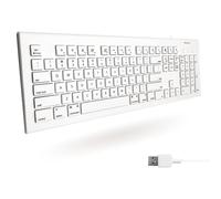 Macally MKEYE clavier USB Anglais Blanc - Claviers (Standard, Avec fil, USB, Blanc)