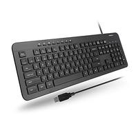 Macally Plug and Play Clavier filaire pour ordinateur portable et ordinateur de bureau - Clavier USB avec câble de 1,5 m et clavier numérique - Clavier PC pour bureau et maison - Noir