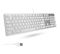 Macally SLIMKEYPROA-US, Clavier USB-A pour Mac, agencement Anglais QWERTY US