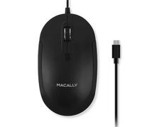 Macally Souris filaire USB C pour Mac et PC - Fine, silencieuse et fiable - Mode 4 DPI Type C pour ordinateur portable, MacBook Pro/Air, iMac - Souris filaire USBC