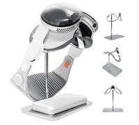 Macally Support Apple Vision Pro avec support de batterie - Alliage de zinc de qualité supérieure, base lourde de 1 kg pour plus de stabilité, support d'affichage minimaliste avec protection