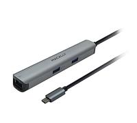 Macally UCDOCK6 Hub multiport USB-C 6 en 1 avec USB-A, USB-C avec Power Delivery, HDMI et Gigabit Ethernet, argenté/gris sidéral