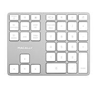 Macally Wireless Number Pad for Laptop - Rechargeable Bluetooth Keypad - Ultra Slim 35-Key Numeric Keypad for Entering Data Compatible with MacBook, iPad, iPhone, iOS, Laptop, Windows, Android