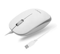 Macally XMOUSE Souris USB Optique 1200 DPI Ambidextre Blanc - Souris (Ambidextre, Optique, USB, 1200 DPI, Blanc)