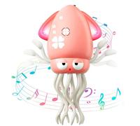 MACALOCA Danse Octopus Jouet, Drôle électrique Danse Octopus Jouet avec LED & Musique, Créatif Fou 8 Jambes Action Crawling Octopus pour Le soulagement du Stress & Enfants (Rose)