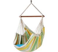 MacaMex Relaxa Fresco Chaise suspendue coton vert, jaune Chaise suspendue