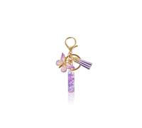 Macamolly Porte-clés personnalisé pour fille avec lettre, cadeau de rentrée des classes avec design papillon pour adolescentes, filles, livre d'amis, école, porte-clés, i