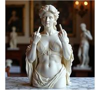 Macamolly Vénus avec attitude - Sculpture d'une déesse grecque en parlant avec mon geste de main - Statue de 20 cm comme décoration de salon