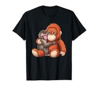 Macaque en Peluche pour bébé - Motif Singe Orang-outan T-Shirt