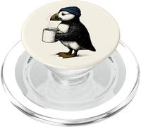 Macareux avec Chapeau Oiseau de Café drôle PopSockets PopGrip pour MagSafe